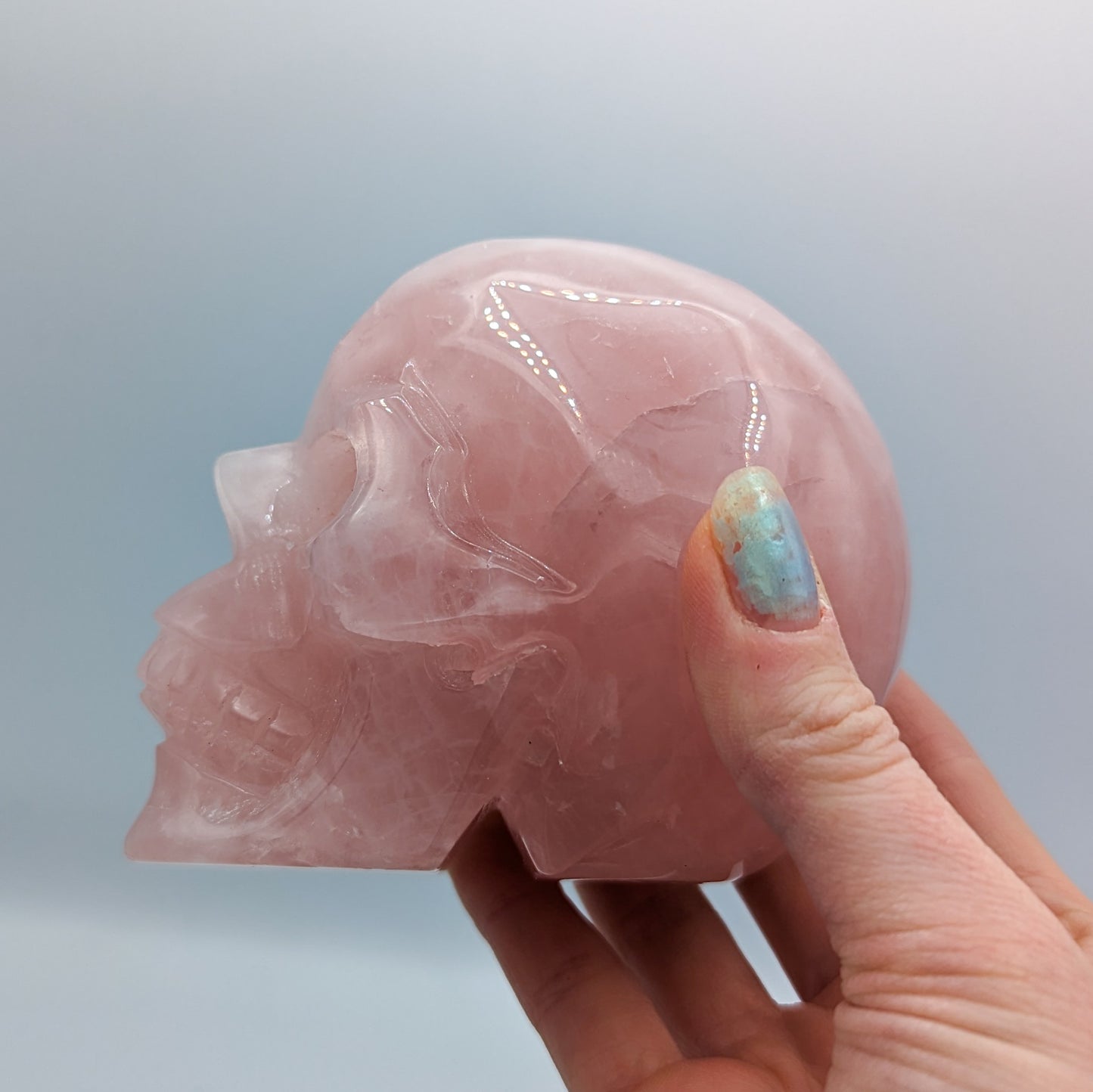 Rose Quartz Skull