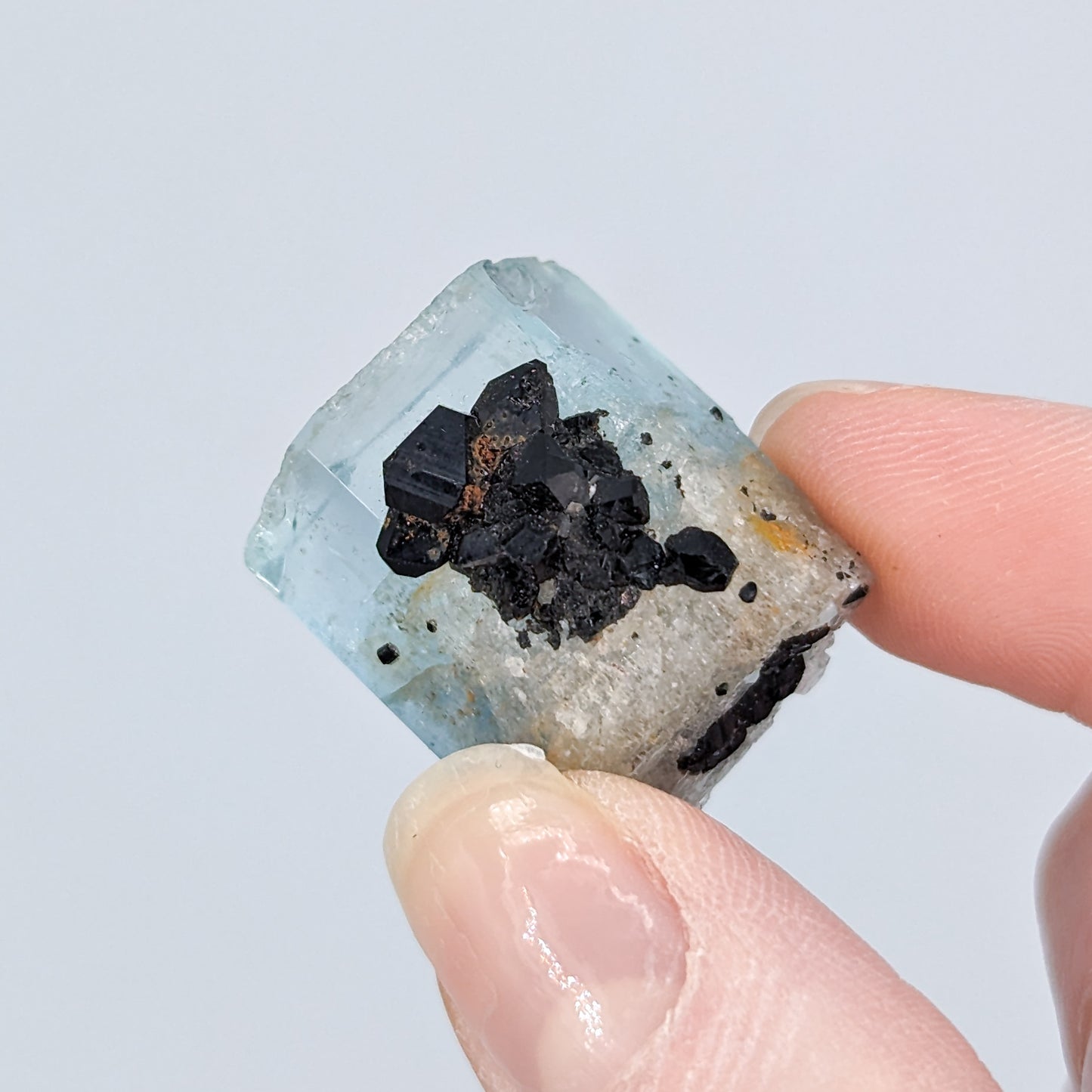 Aquamarine and Black Tourmaline Specimen A