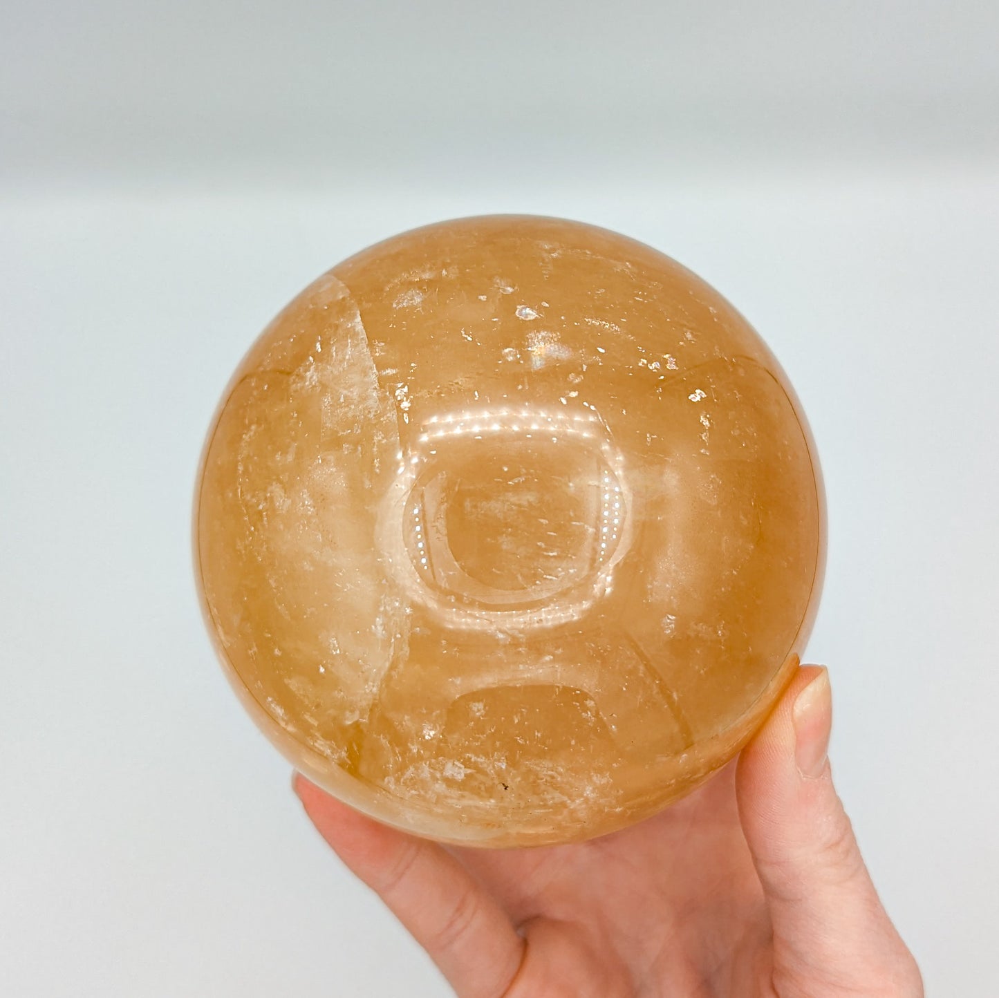 Honey Calcite Sphere