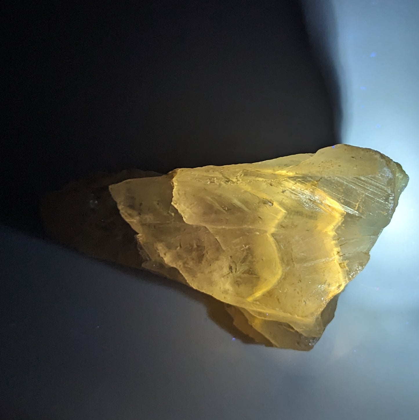 'Phoenix Flame' Rare Fluorescent Phantom Quartz A