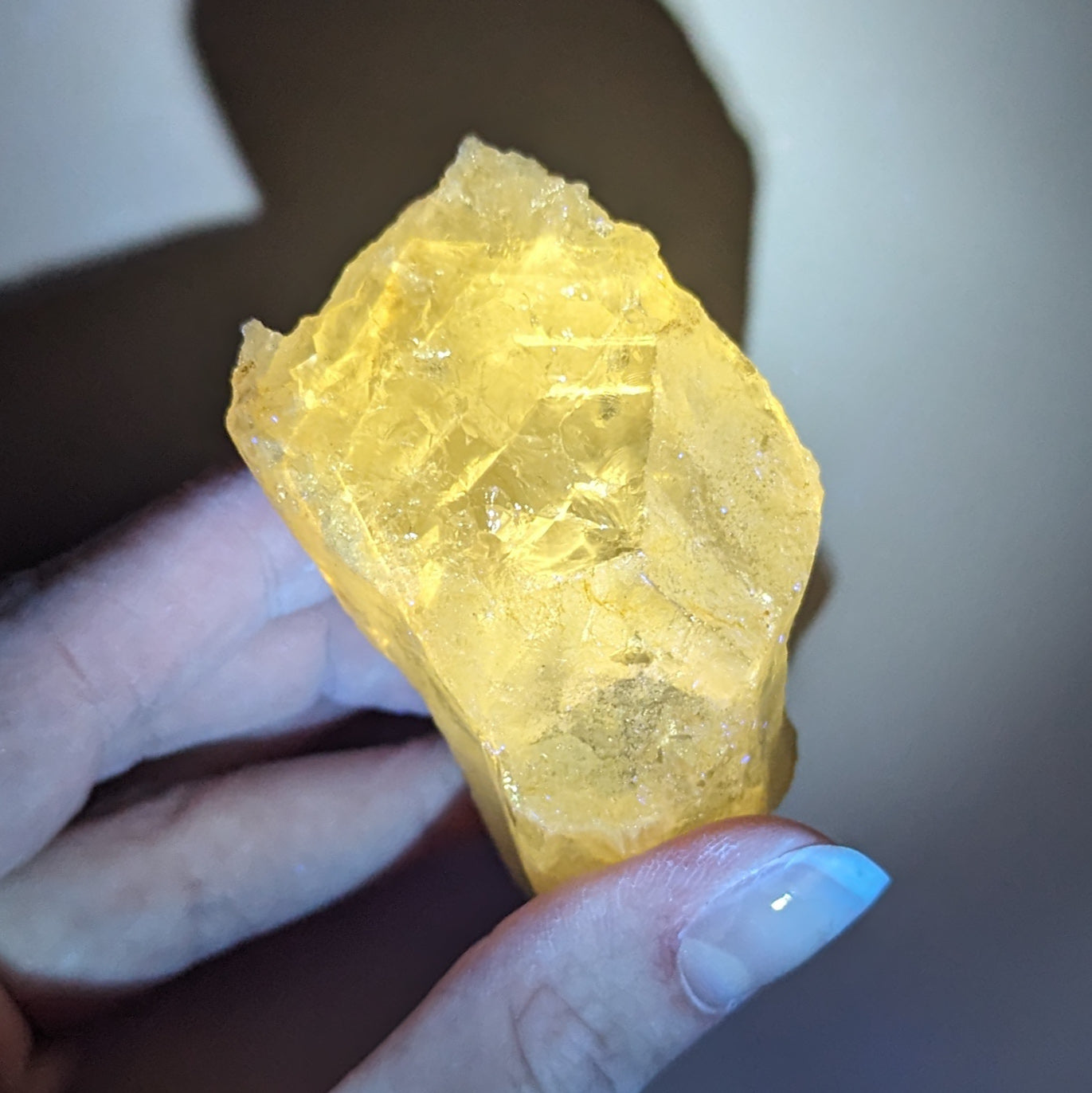 'Phoenix Flame' Rare Fluorescent Phantom Quartz D