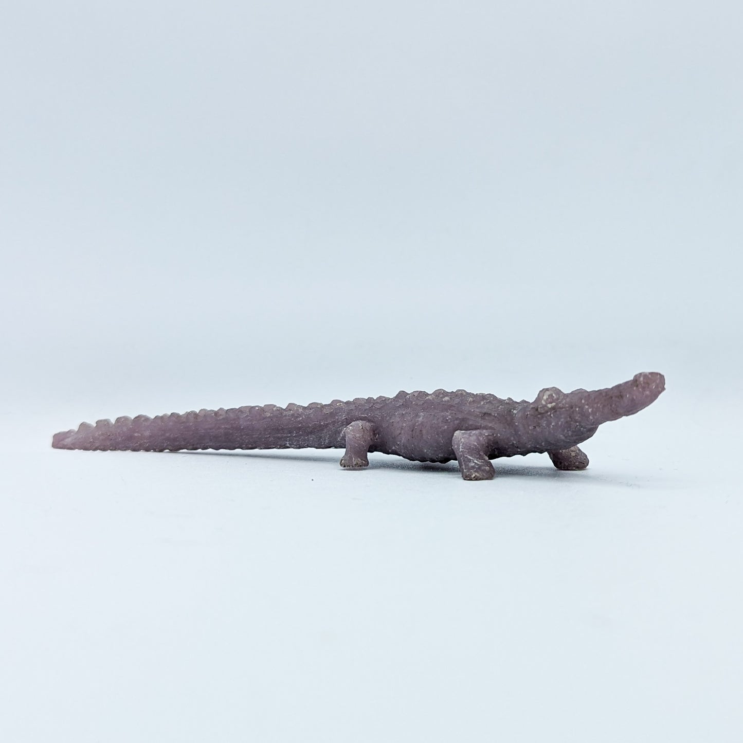Lepidolite Crocodile Crystal Carving C