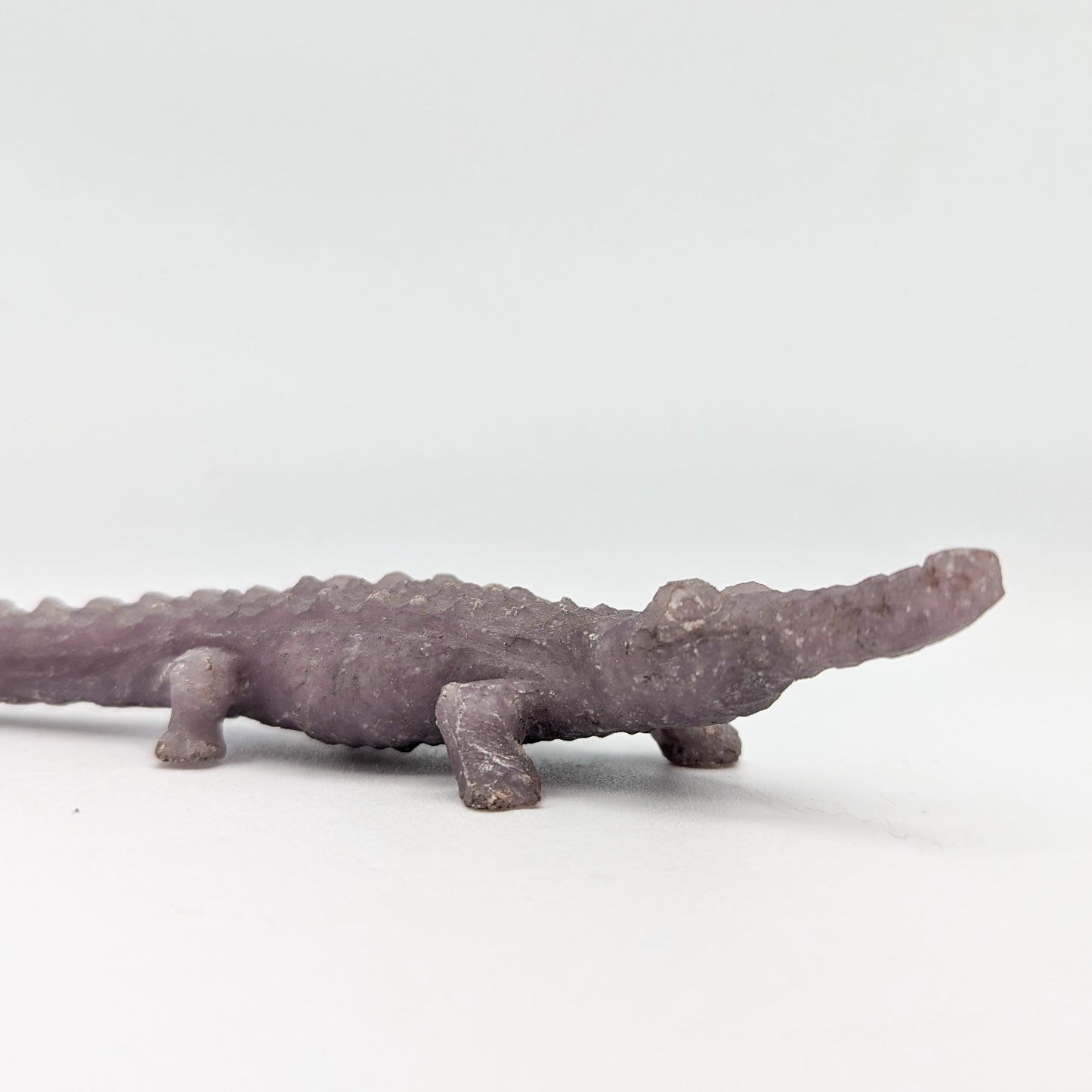 Lepidolite Crocodile Crystal Carving C