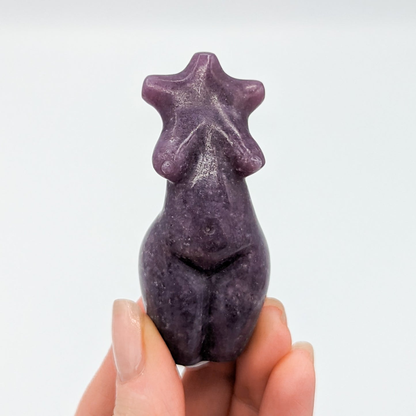 Lepidolite Goddess Carving B