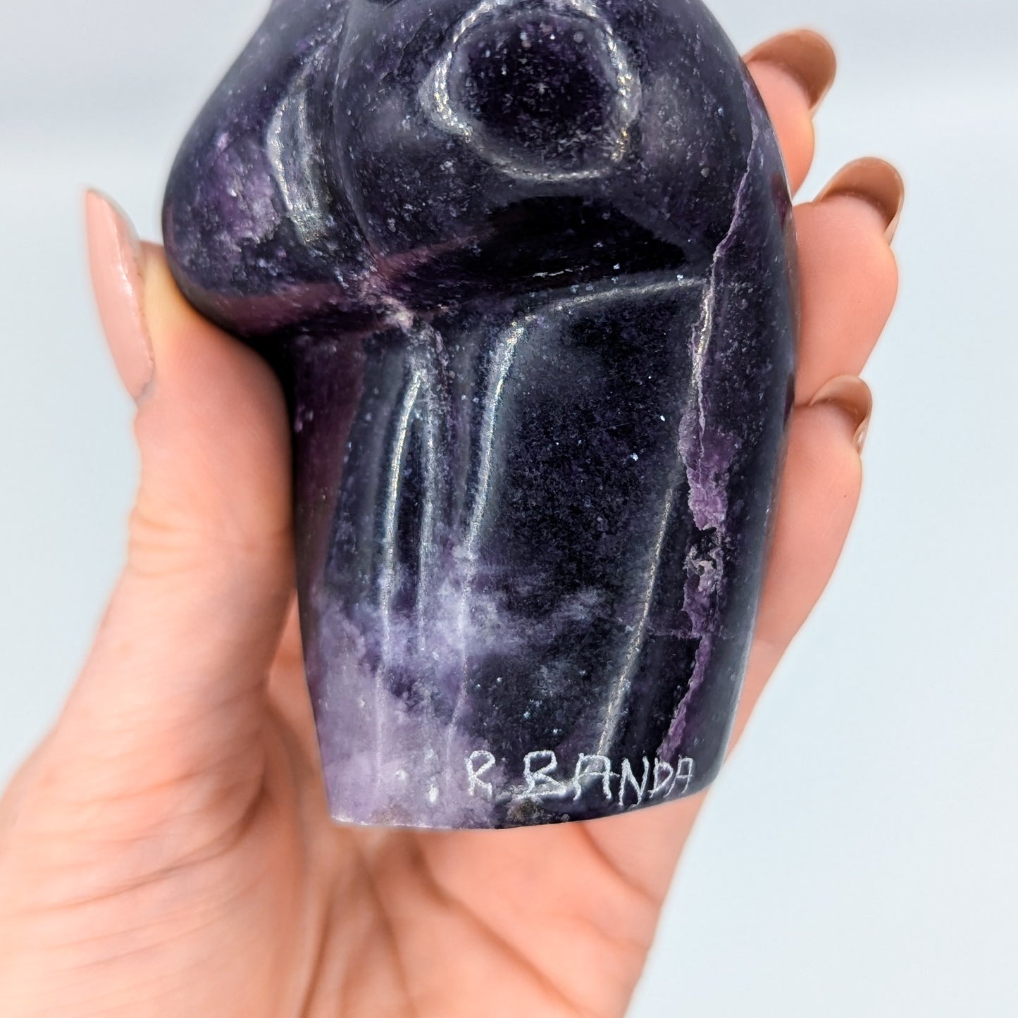 Lepidolite Goddess Carving G
