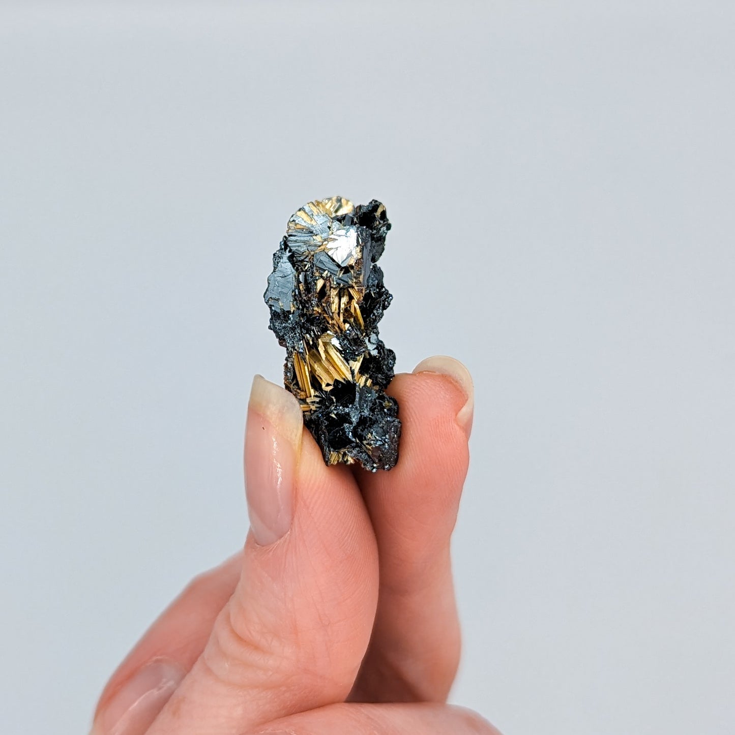 Golden Rutile on Hematite A