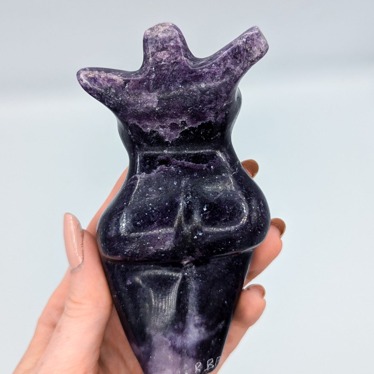 Lepidolite Goddess Carving G