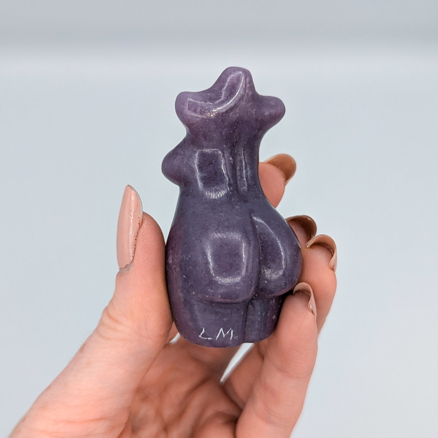 Lepidolite Goddess Carving L