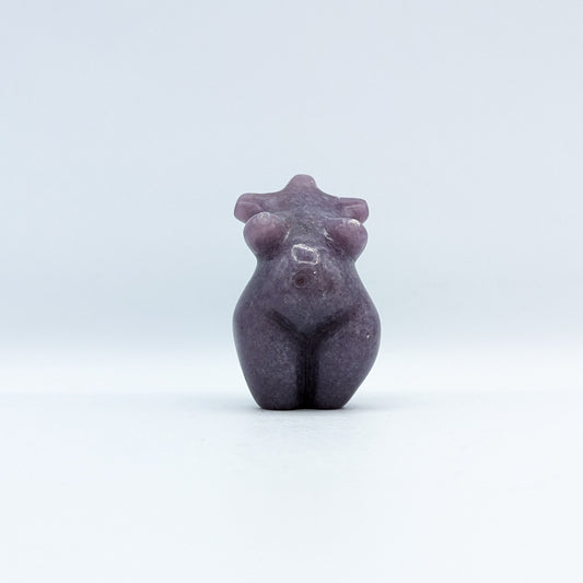 Lepidolite Goddess Carving A
