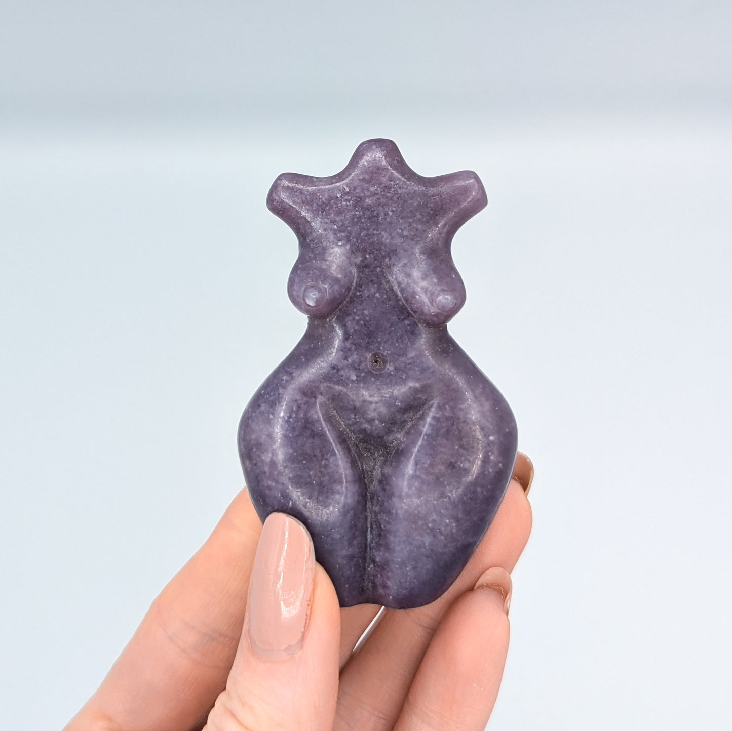 Lepidolite Goddess Carving J