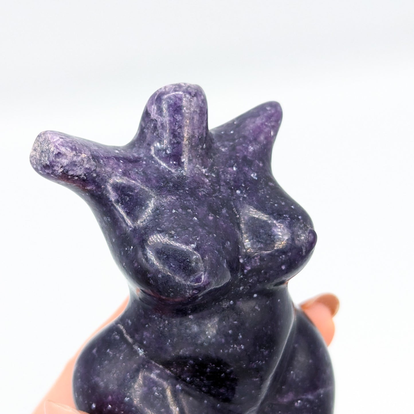 Lepidolite Goddess Carving G