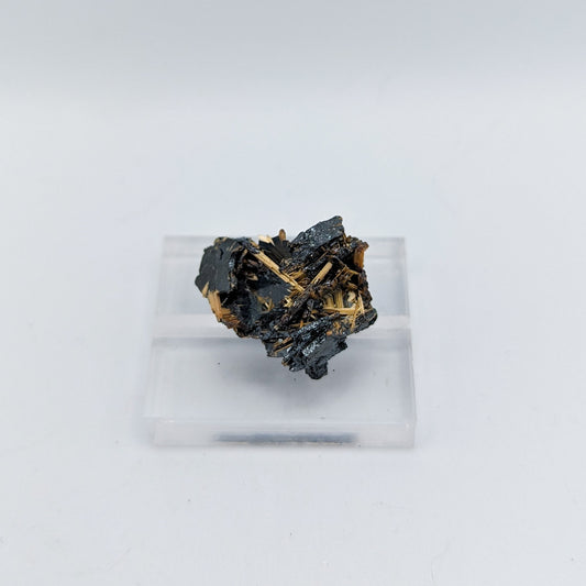 Golden Rutile on Hematite C