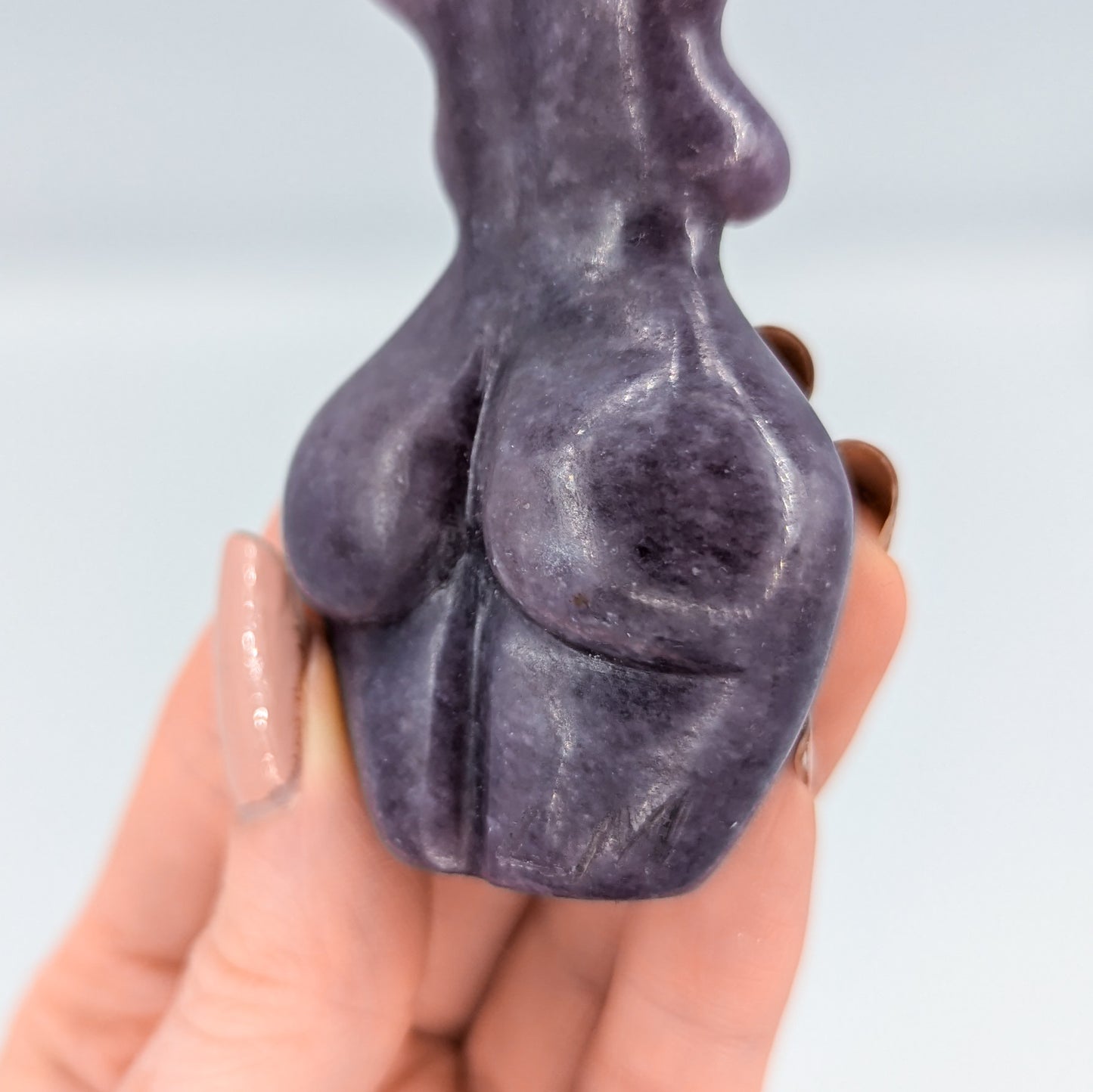 Lepidolite Goddess Carving J