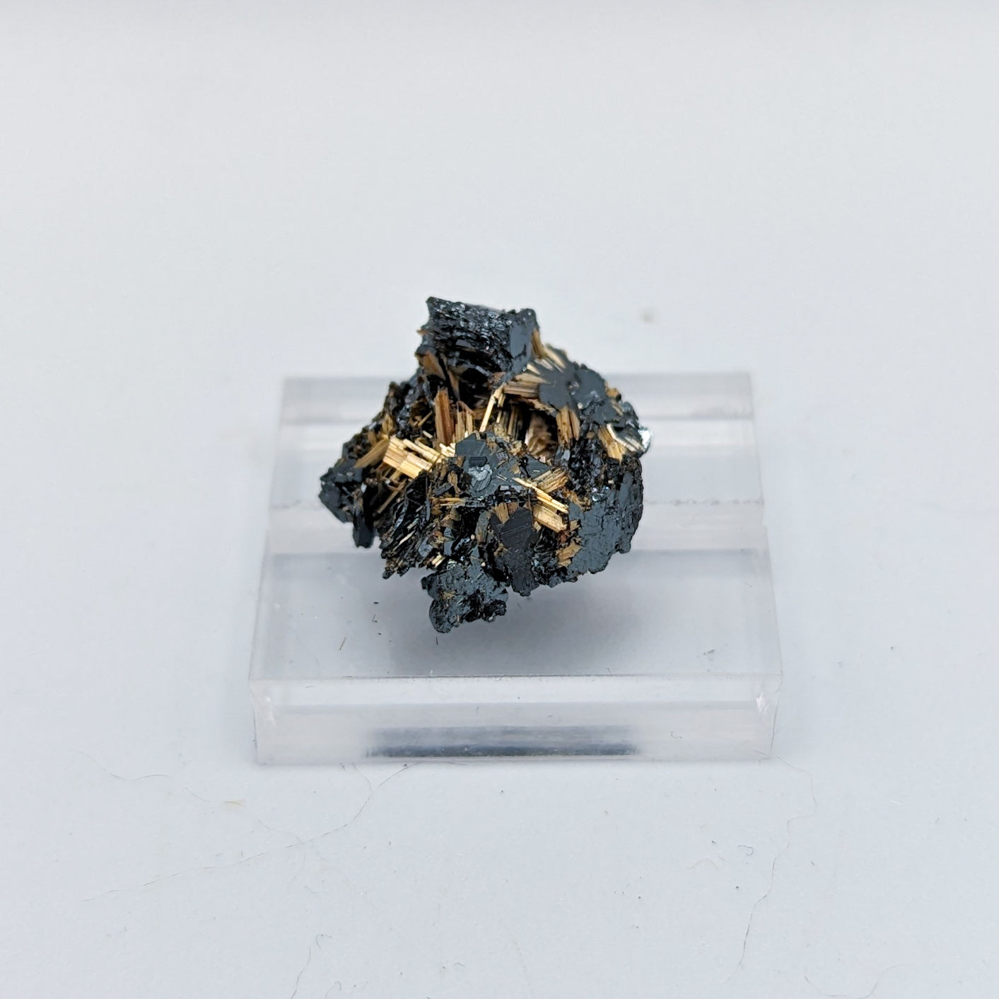 Golden Rutile on Hematite D
