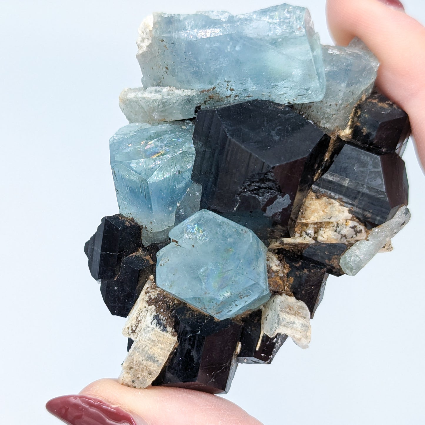 Aquamarine and Black Tourmaline Specimen B