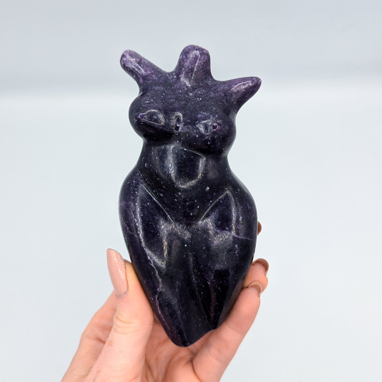 Lepidolite Goddess Carving G