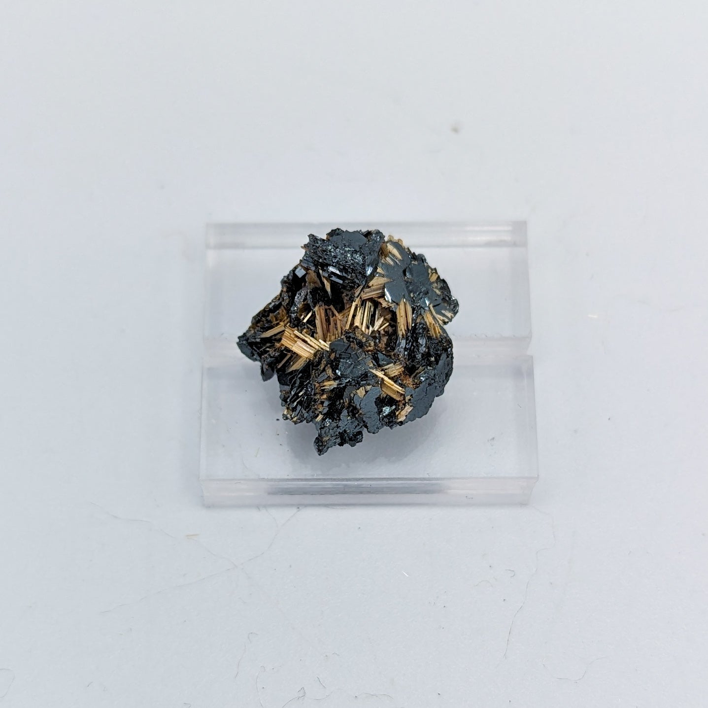 Golden Rutile on Hematite D