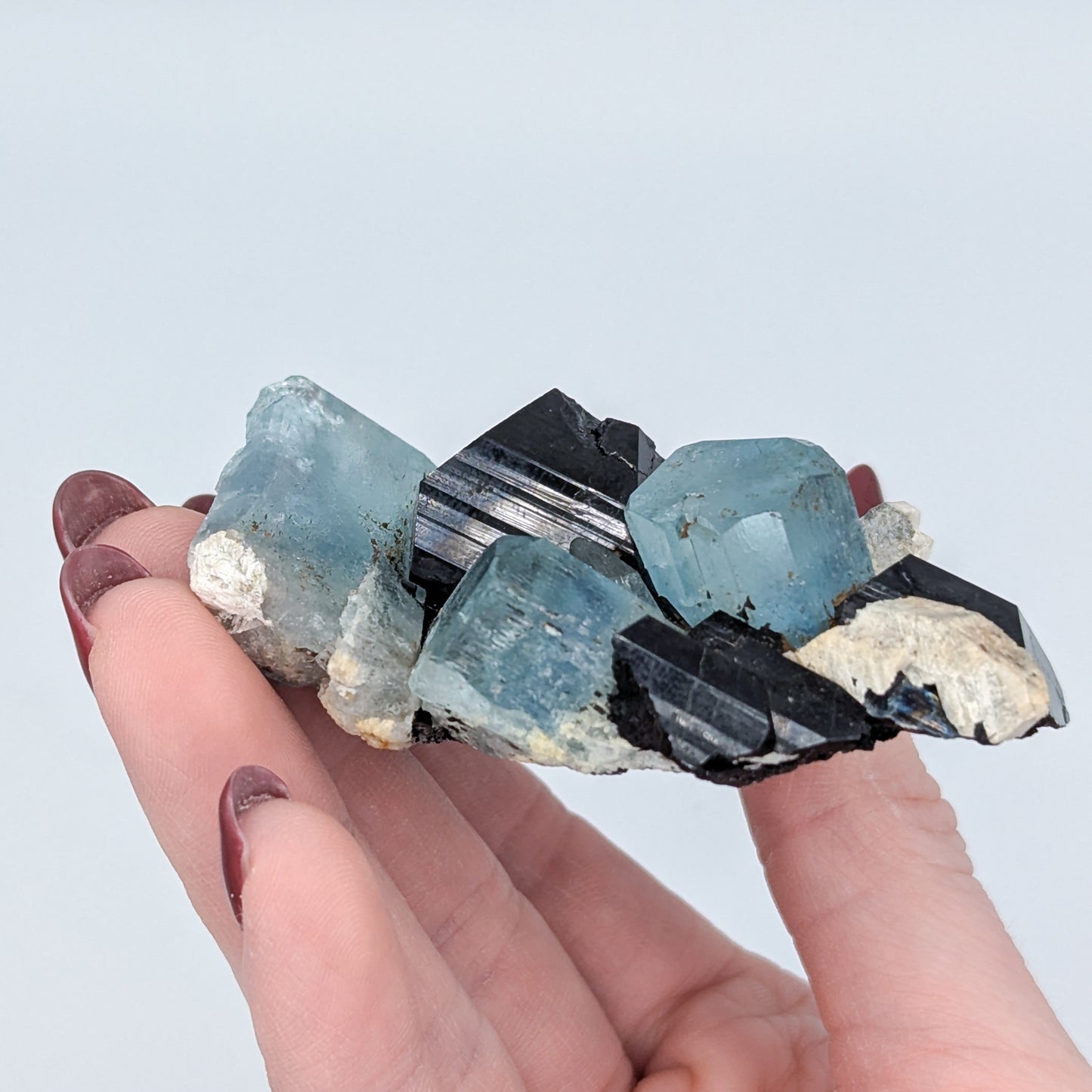 Aquamarine and Black Tourmaline Specimen B