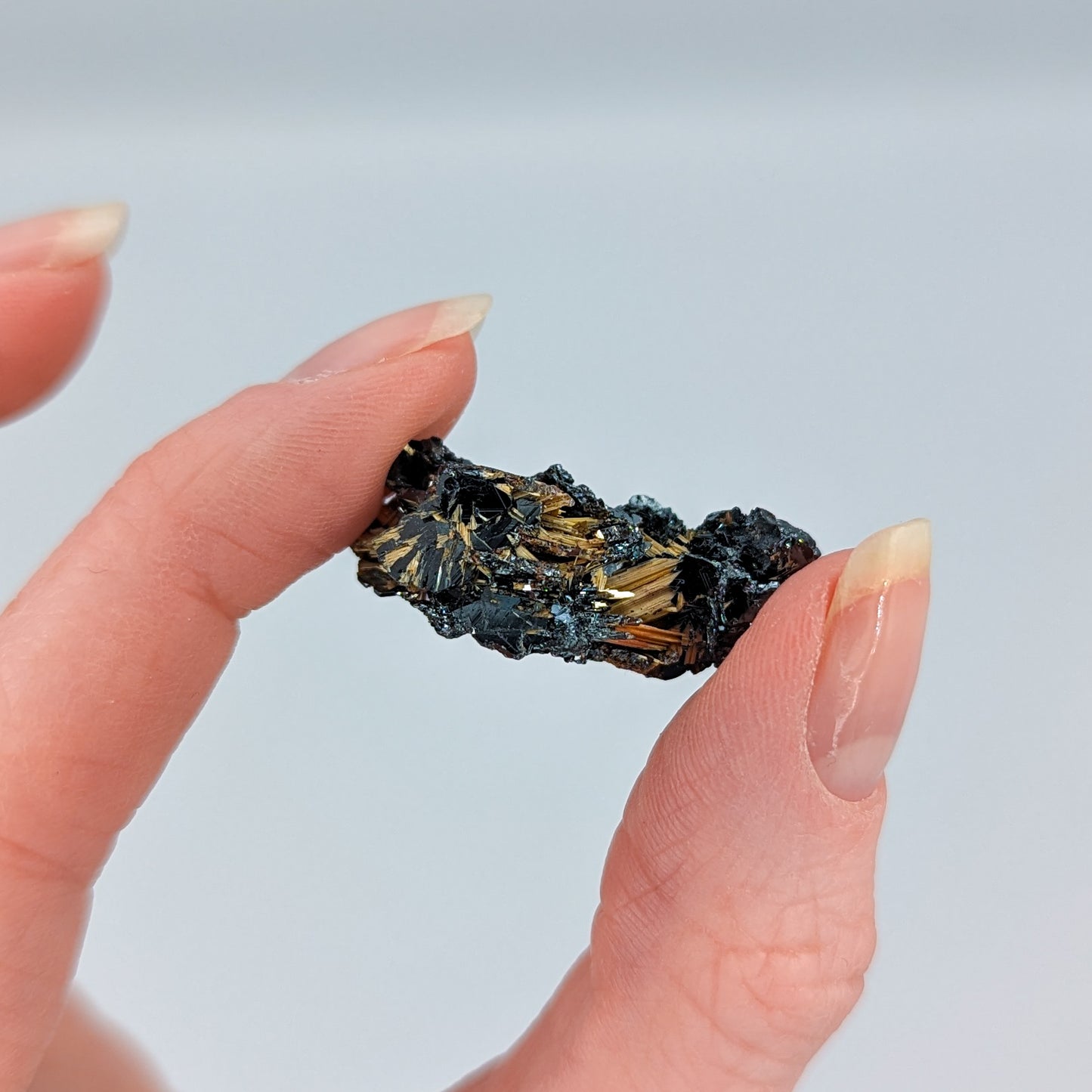 Golden Rutile on Hematite A