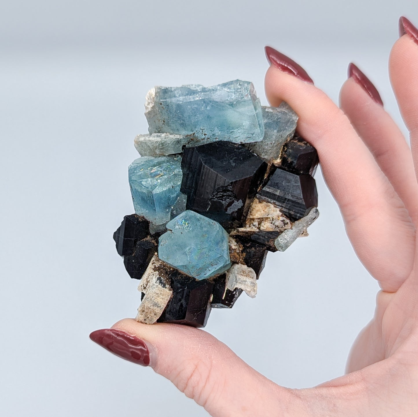 Aquamarine and Black Tourmaline Specimen B