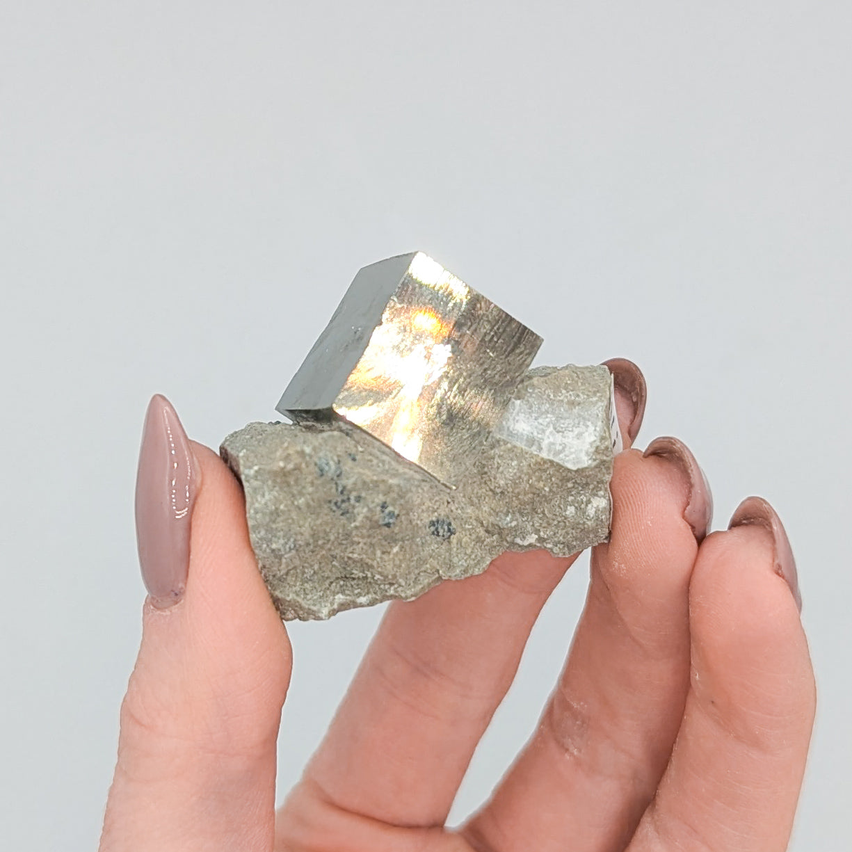 Pyrite Cube on Matrix A