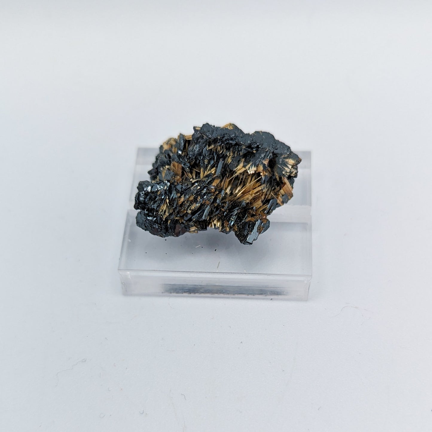 Golden Rutile on Hematite B