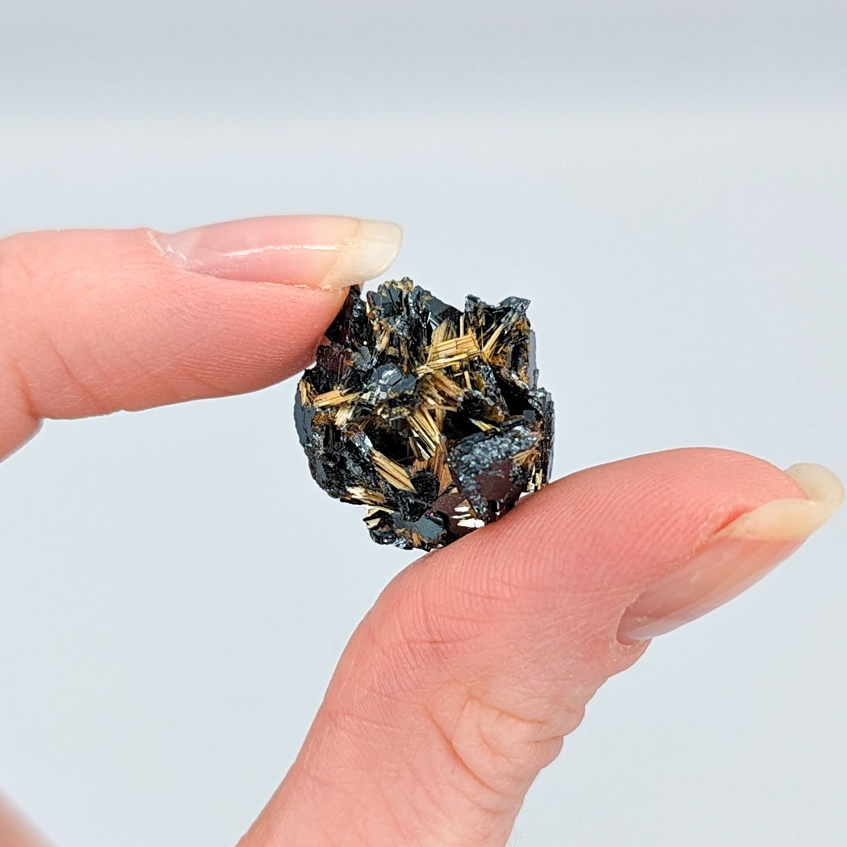 Golden Rutile on Hematite D