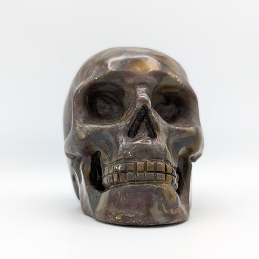 Bamboo Leaf Jasper Skull