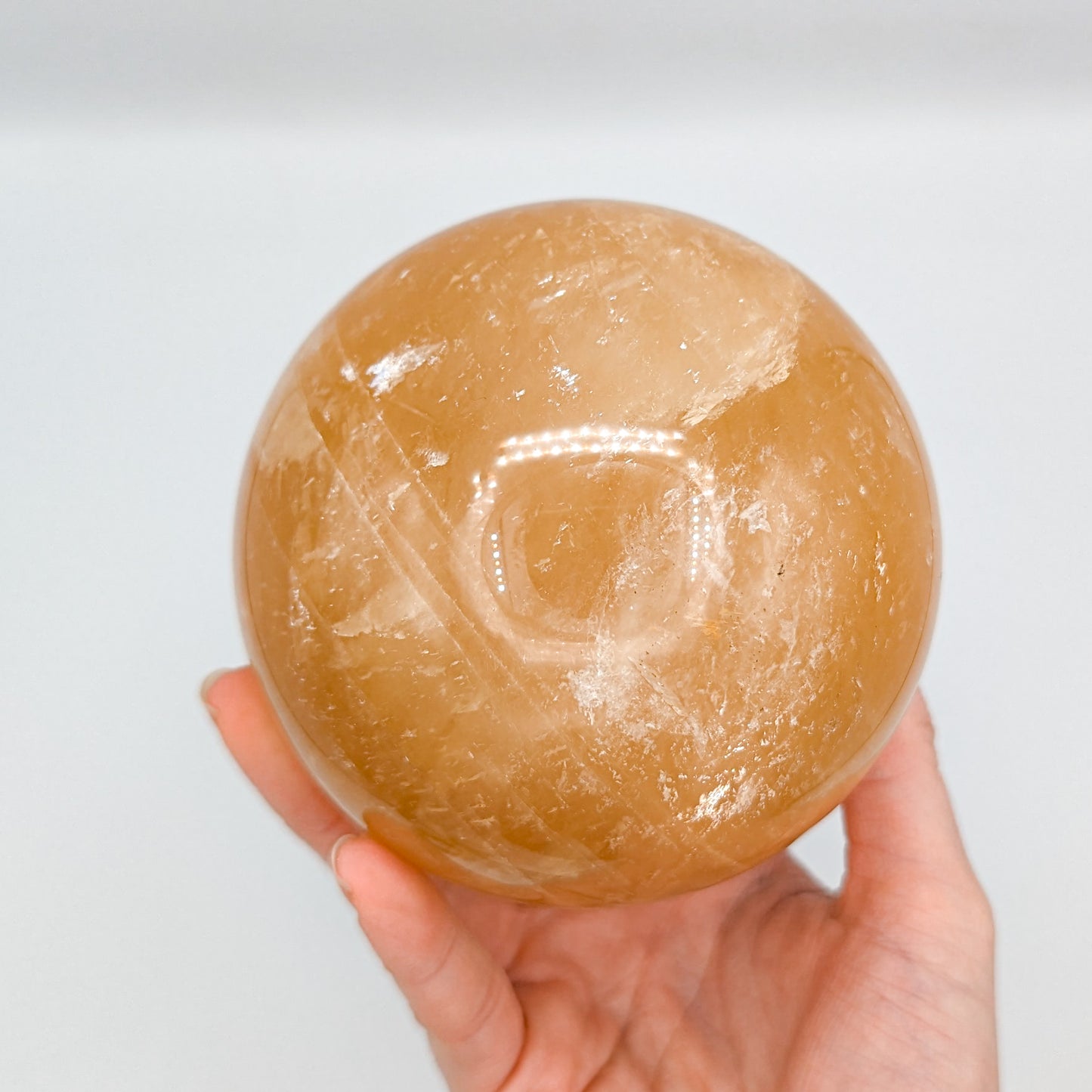 Honey Calcite Sphere