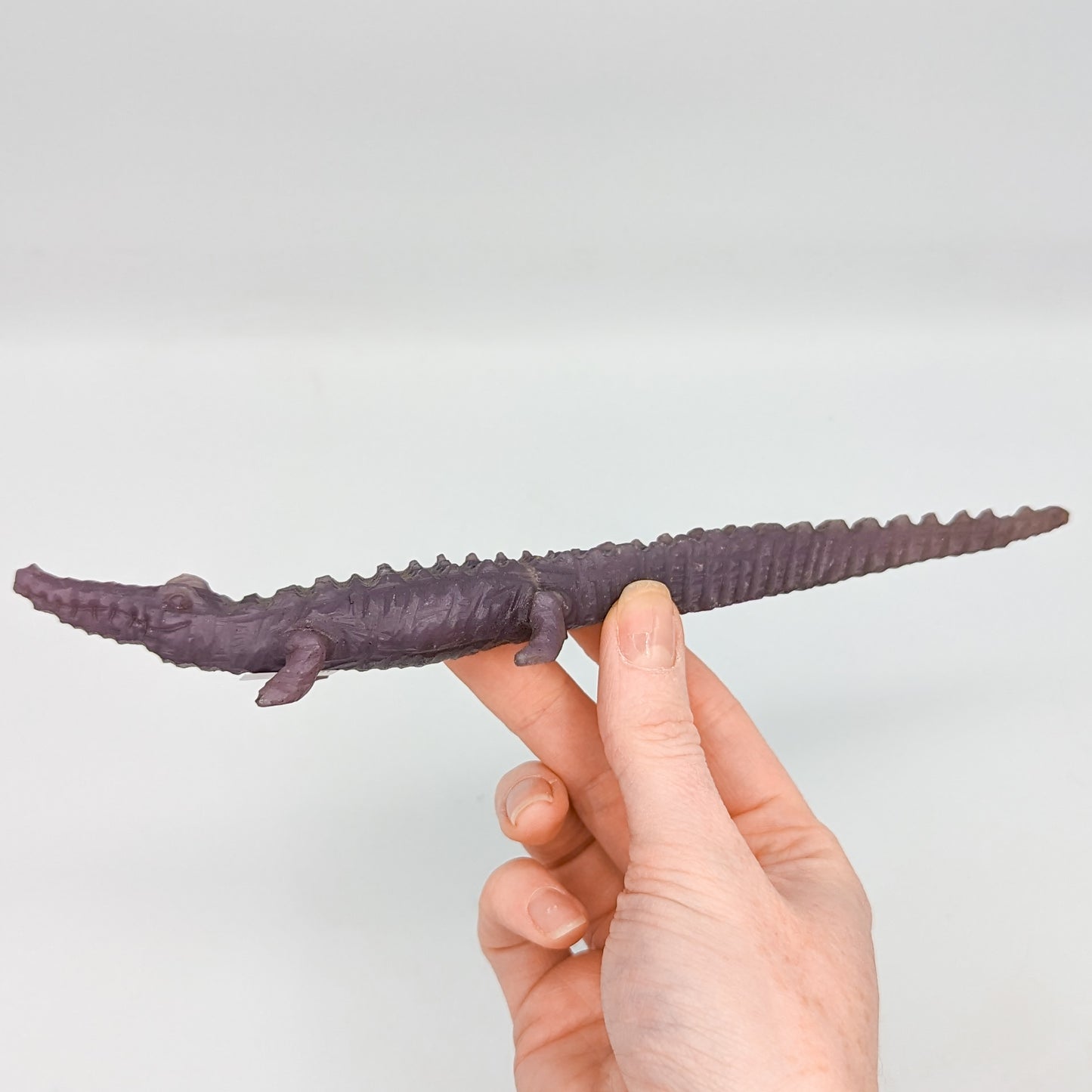 Lepidolite Crocodile Crystal Carving A