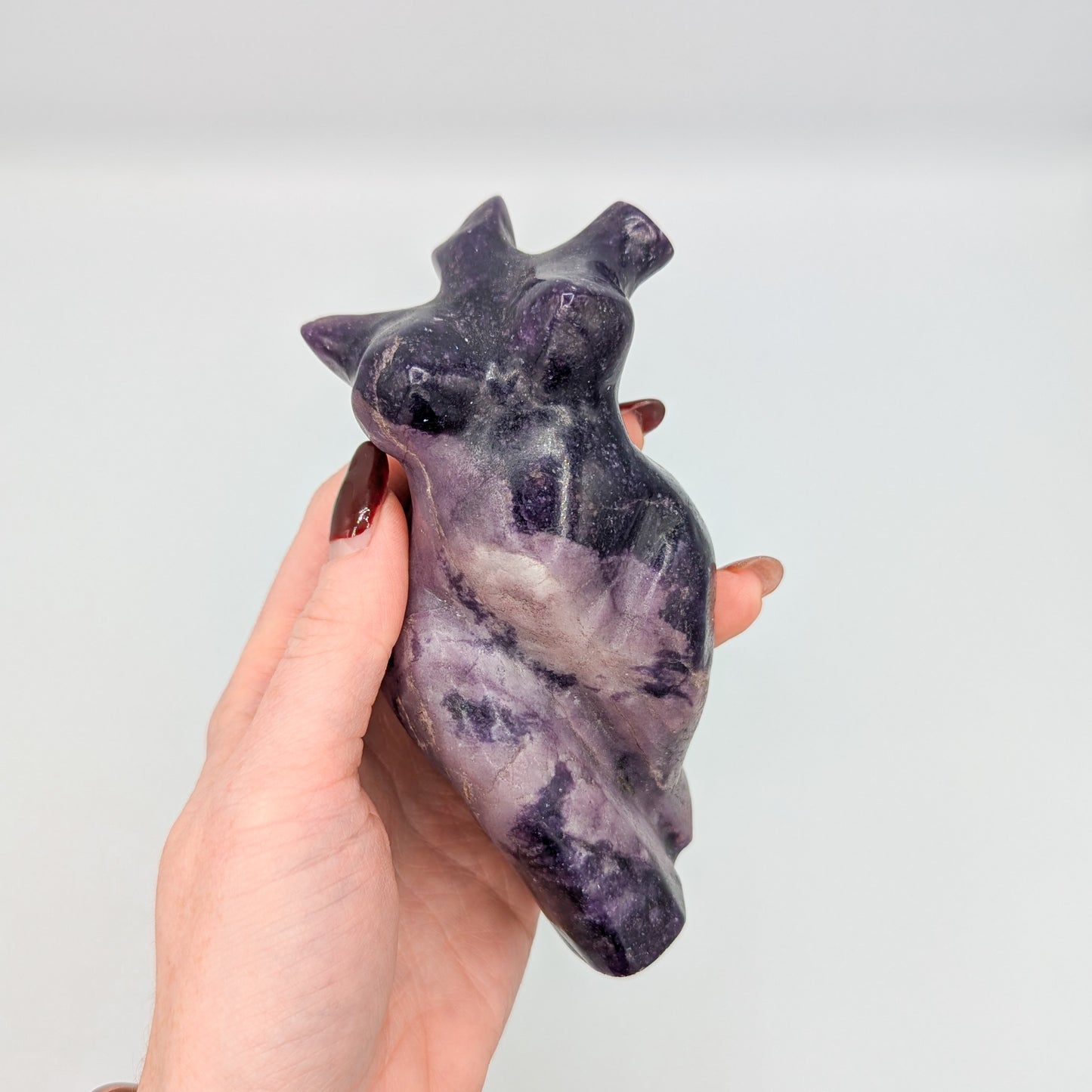 Lepidolite Goddess Carving F