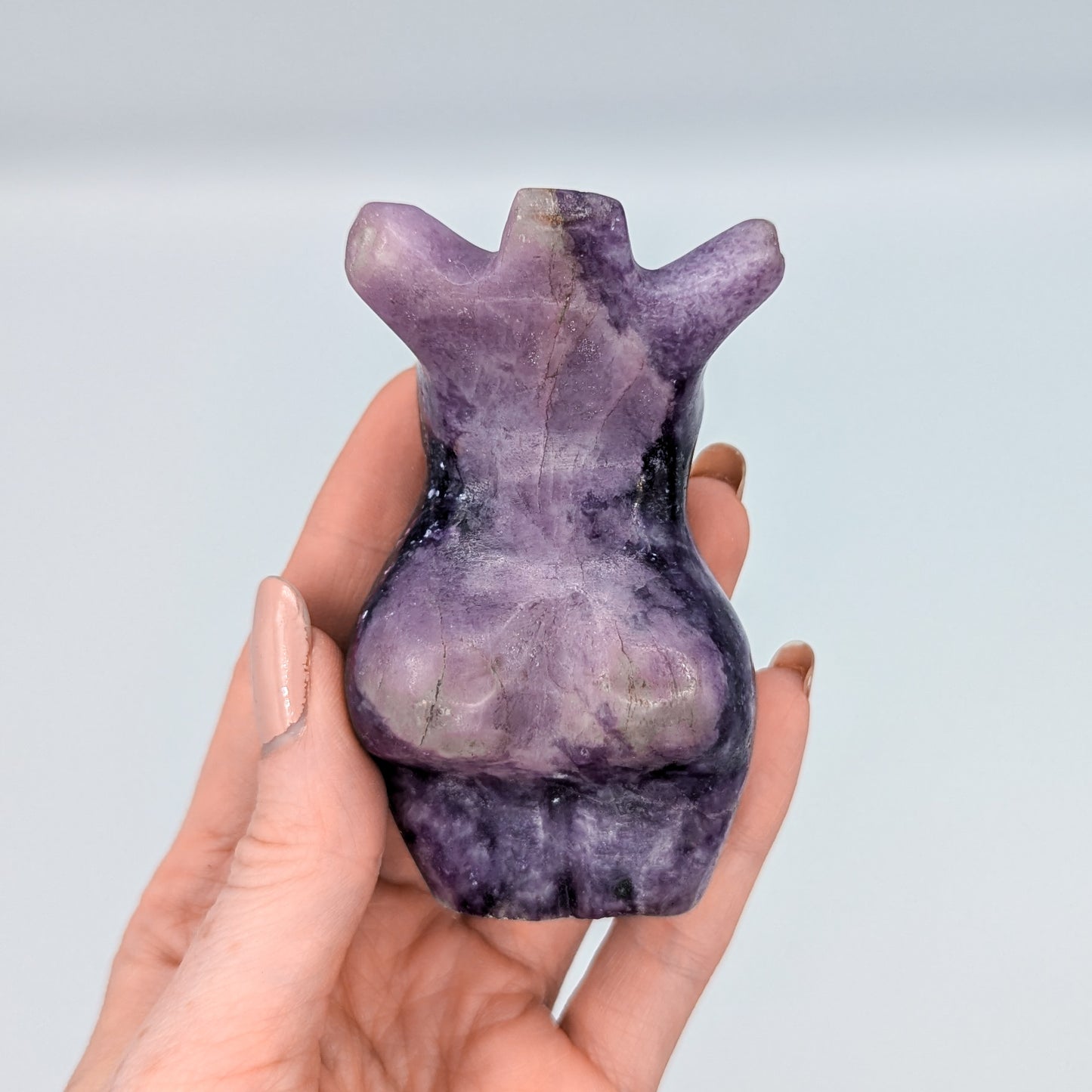 Lepidolite Goddess Carving H