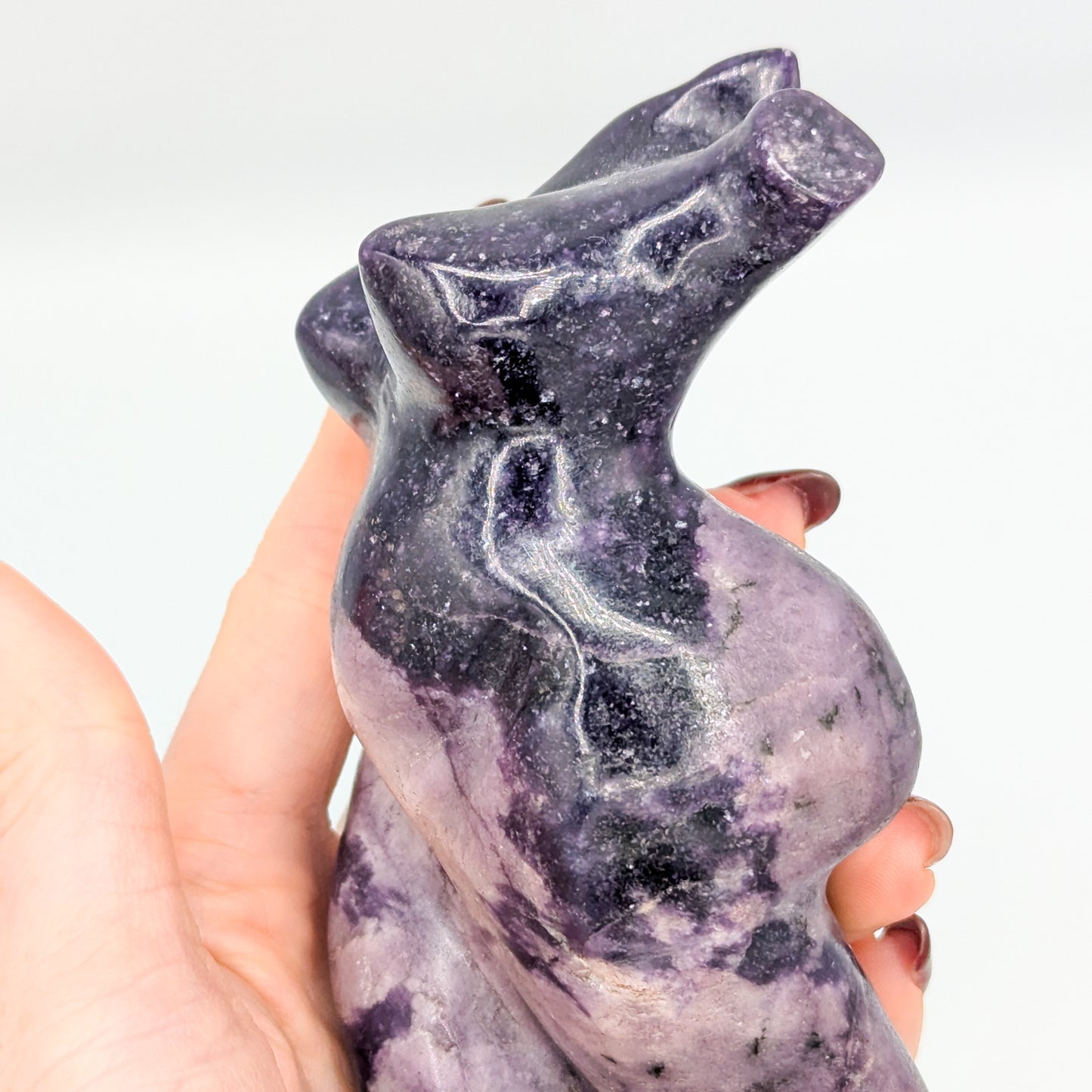 Lepidolite Goddess Carving F