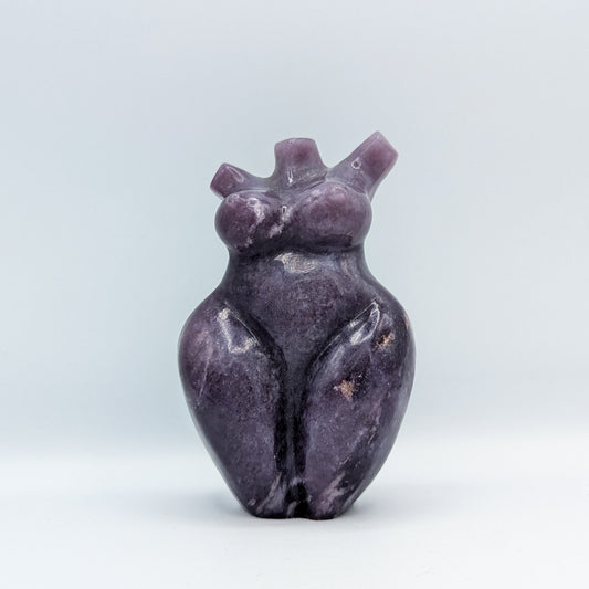 Lepidolite Goddess Carving F