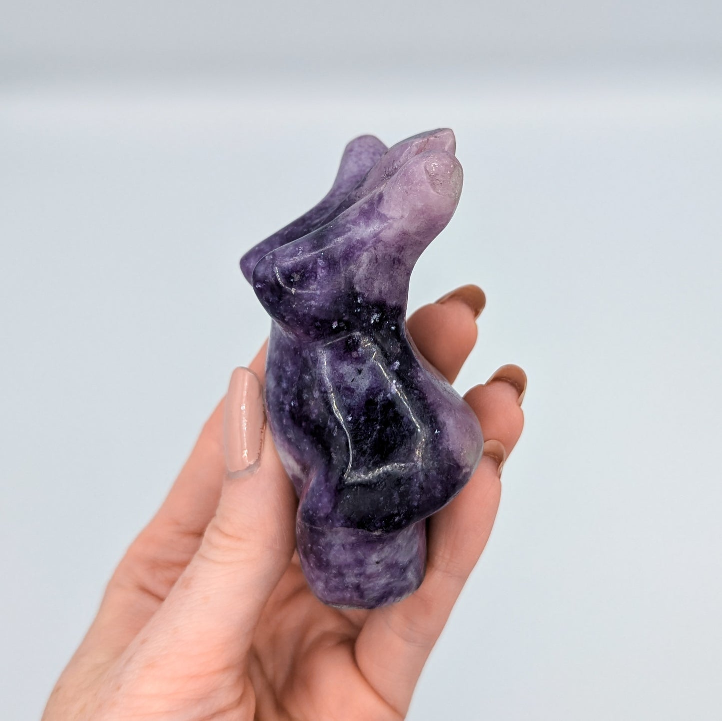 Lepidolite Goddess Carving H