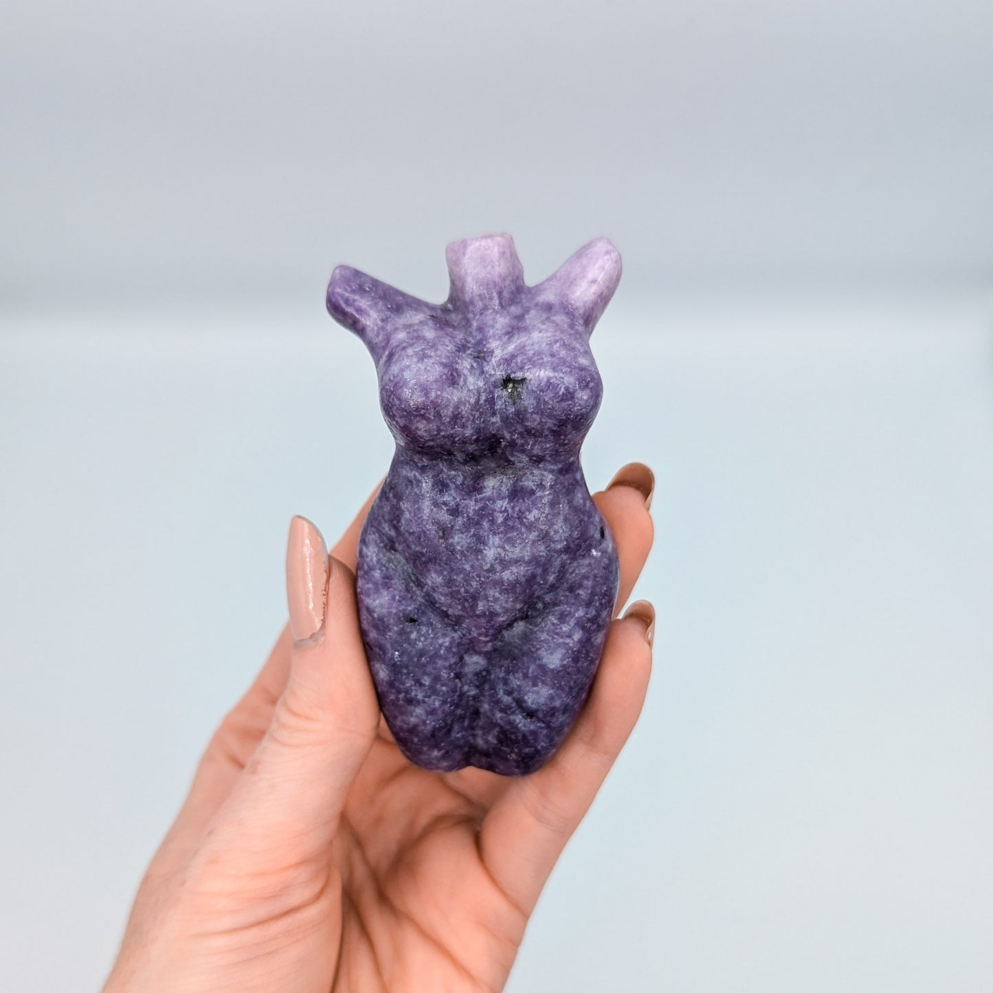 Lepidolite Goddess Carving E