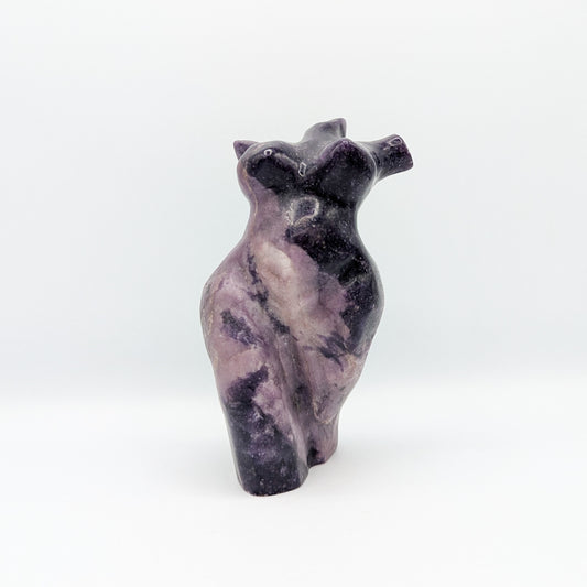 Lepidolite Goddess Carving F