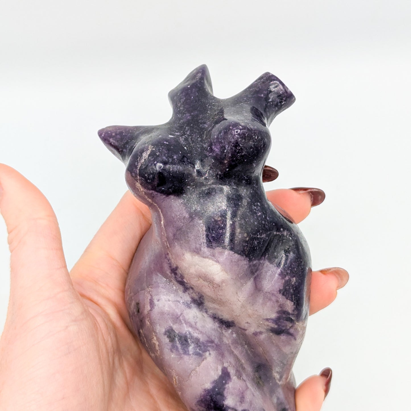 Lepidolite Goddess Carving F