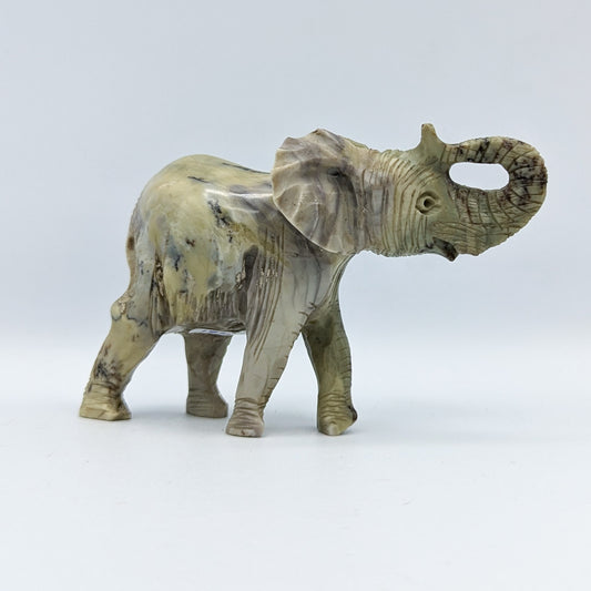 Butter Jade Crystal Elephant Carving B