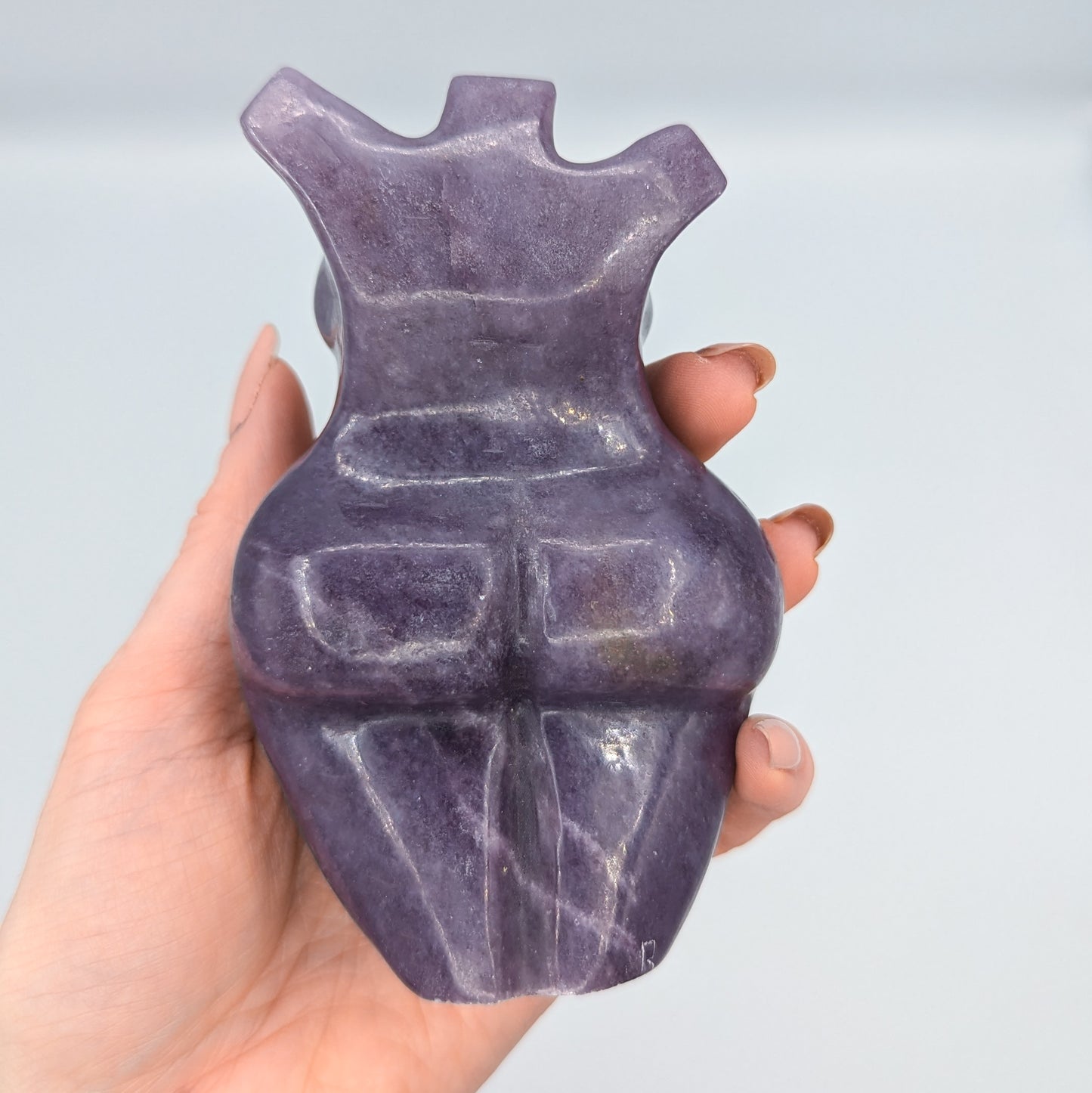 Lepidolite Goddess Carving F