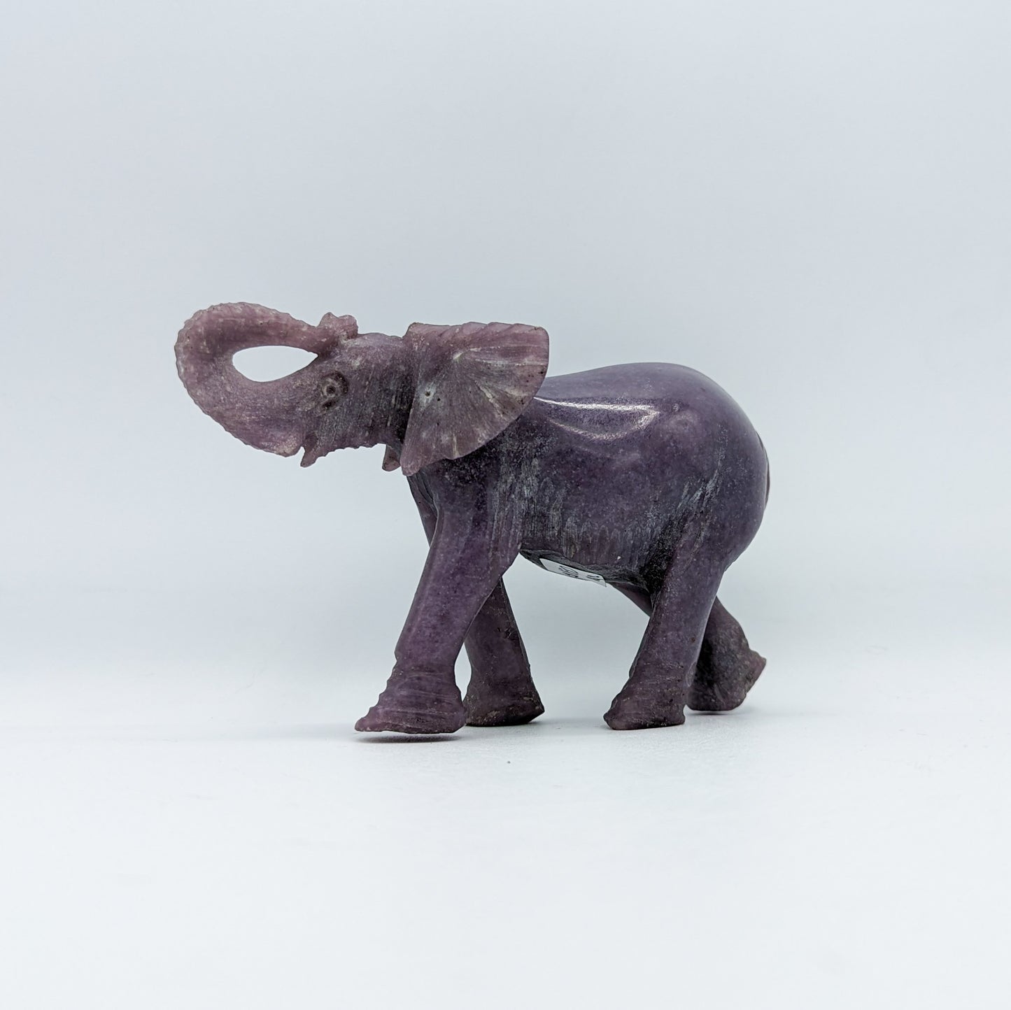 Lepidolite Elephant Carving A