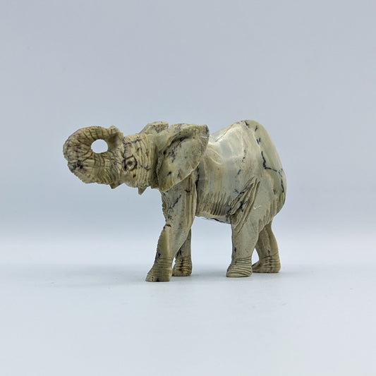 Butter Jade Crystal Elephant Carving A