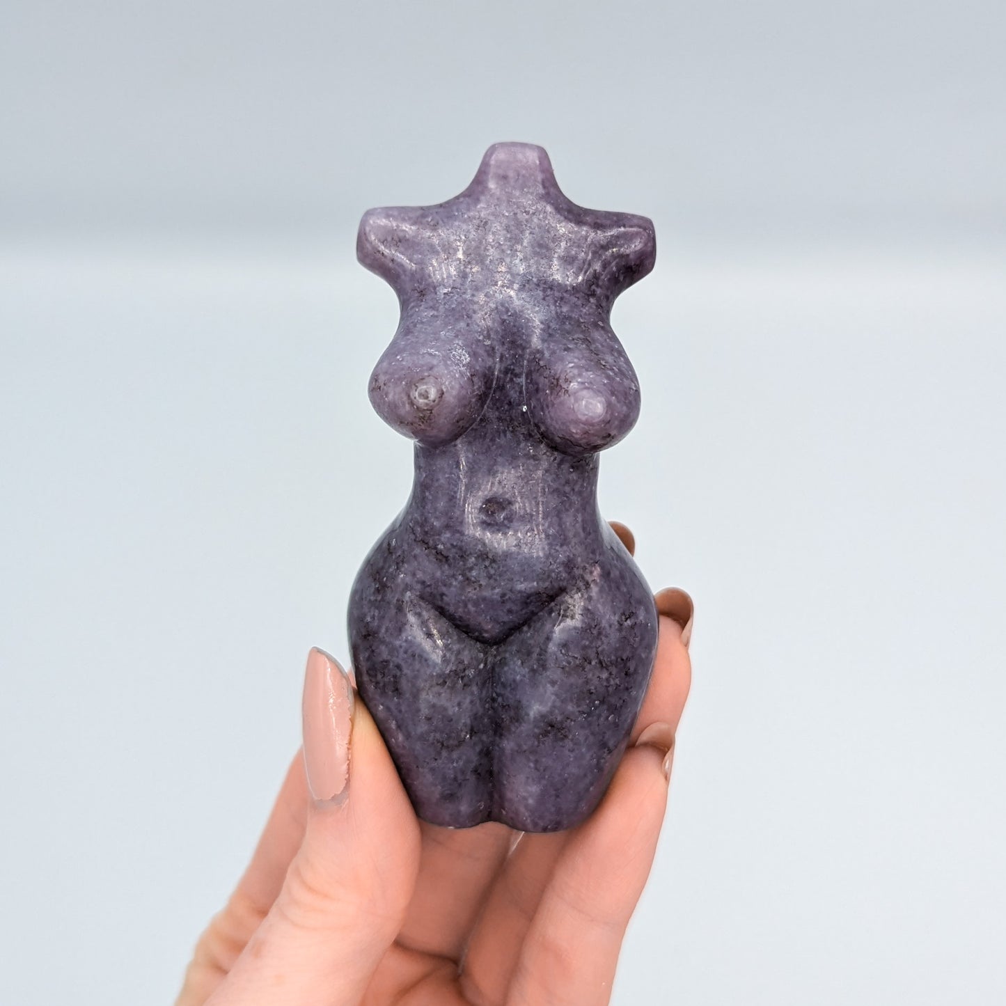 Lepidolite Goddess Carving D