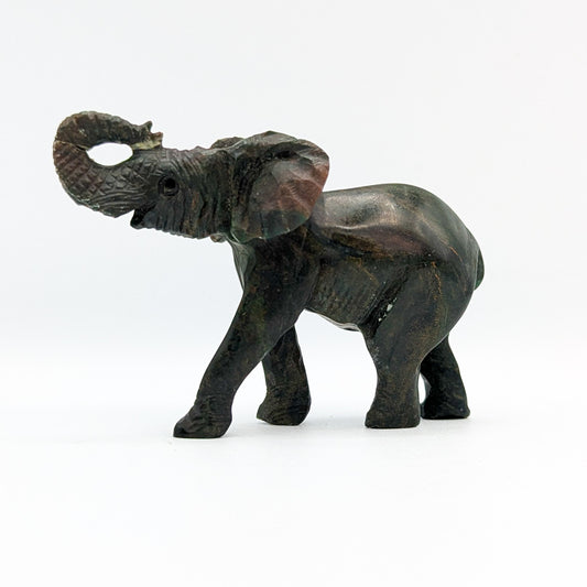 Verdite Crystal Elephant Carving B