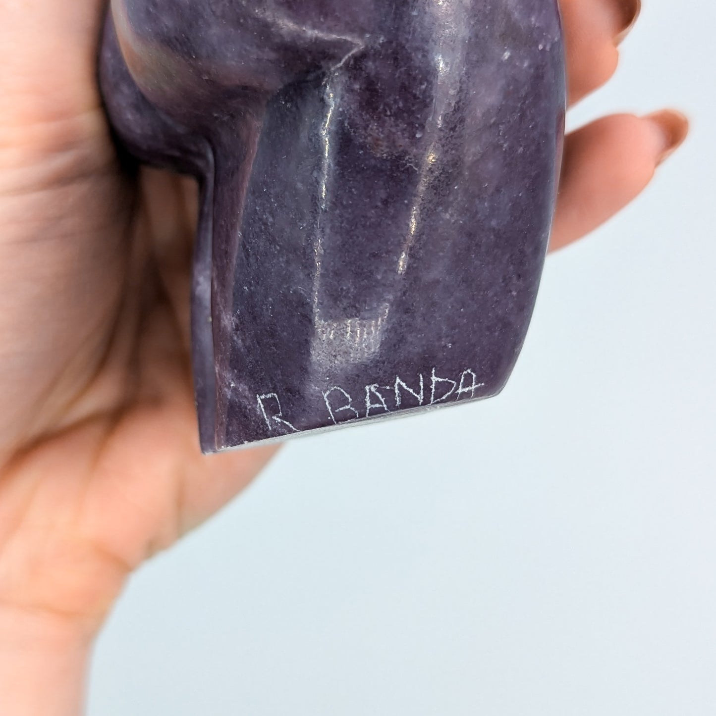 Lepidolite Goddess Carving F