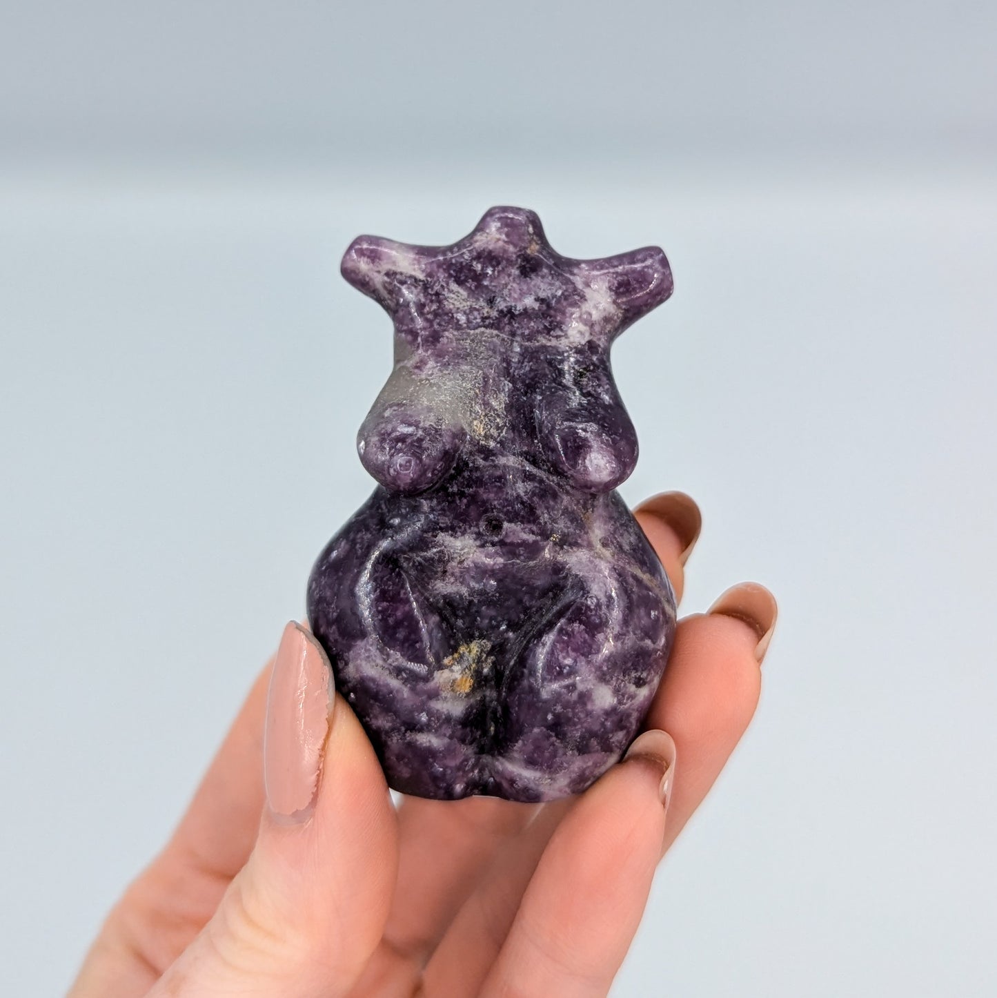 Lepidolite Goddess Carving C